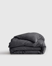 New Quince European 100 Linen Duvet Cover Charcoal King Cal King