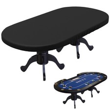 Oval Poker Table Dust Cover ,420D Waterproof Game Table Cover with Drawstring...