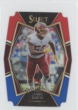 2021 Panini Select Premier Level Red & Blue Prizm Die-Cut Jamin Davis #187 1e3