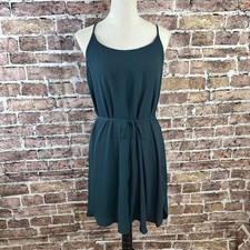 LOFT Deep Teal Green Sleeveless Tie Waist Dress Casual Dress Size Medium