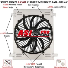 Radiator Shroud Fan+Relay Kits for Ford 1932 Hi Boy Street Rod Rat Rod