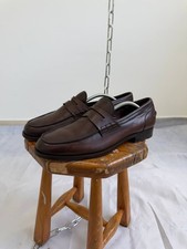 Vintage Santoni Leather Luxury Penny Loafers Brown - Size UK 9.5 / EU 44 / US 10