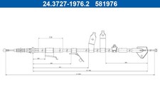 ATE Handbremsseile passend für Toyota Auris Kombi _E18_ Corolla Stufenheck