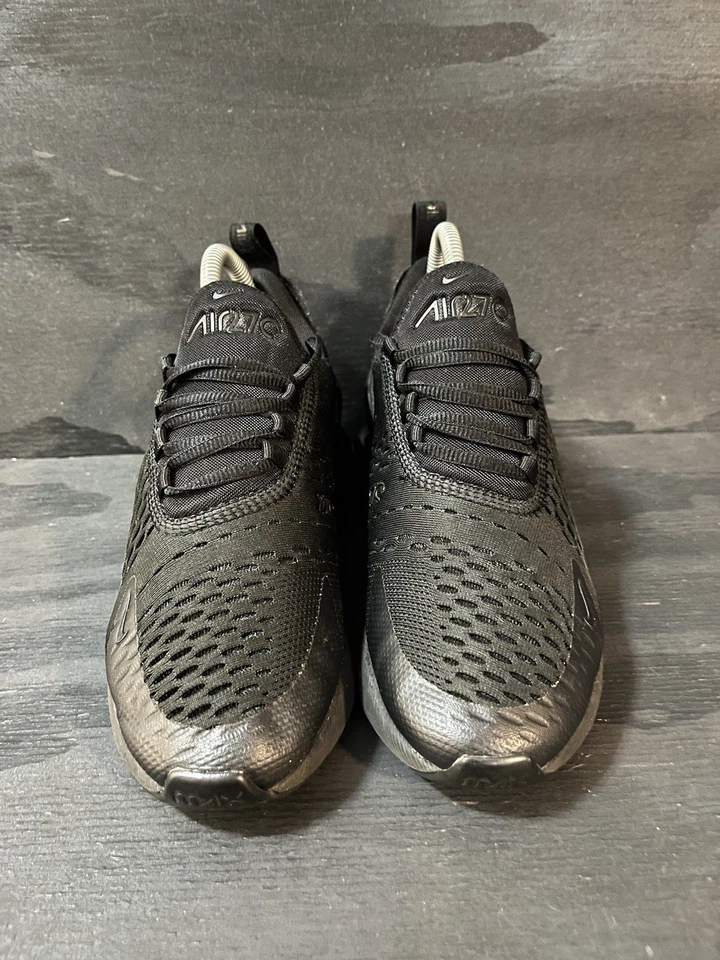 Nike Air Max 270 Mujer Talla 7 Triple Negro Zapatos para Correr Tenis BQ5776‐001 Foto 3 de 4