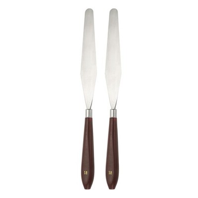 2pcs Painting Palette Knife 5.39 x 0.91 Inch Stainless Steel with Plastic Handle
