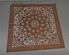 Hav-A-Hank Brown Paisley BANDANA Face Mask Neck Scarf Head Wrap Lot of 3