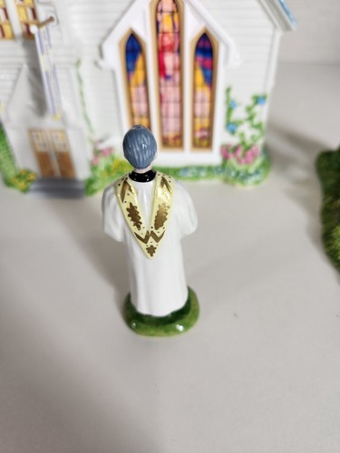 Dept 56 Happy Easter Church #55325 Stained Glass Snow Village Complete W/Box - Picture 9 of 24