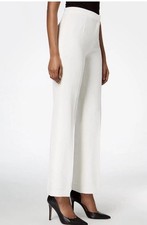 NEW Kasper Womens Size 12 dress pants solid white crepe lined NWT