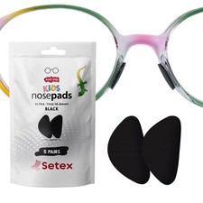 Gecko Grip 0.6mm Anti Slip Eyeglass Nose Pads for Kids (5 Black Pair) USA Mad...