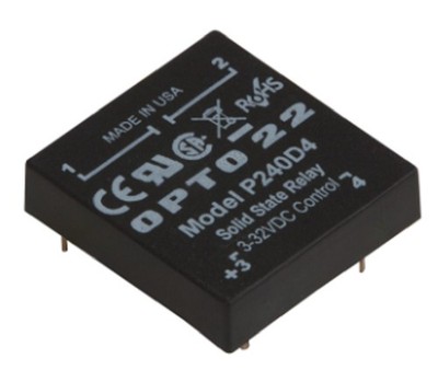Opto 22 P240D4 P Model, 240 VAC, 4 Amp, DC Control Solid State Relay SSR
