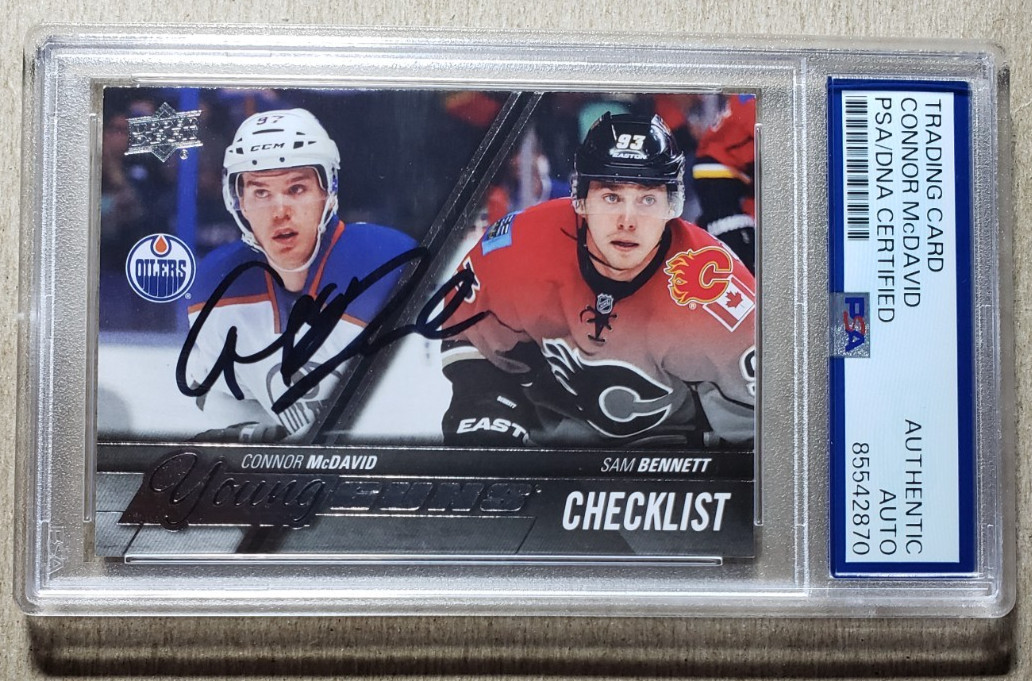 Connor McDavid Signed 2015-16 Upper Deck Young Guns RC PSA/DNA Certified Auto