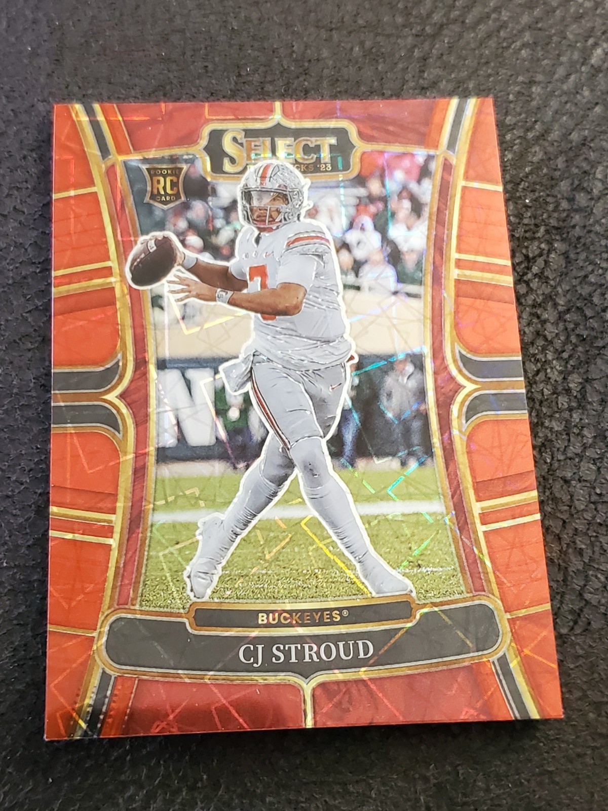 2023 Panini Select Draft Picks Concourse Red Lazer Prizm CJ Stroud #2 Rookie RC