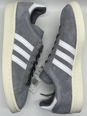 adidas Originals Mens Campus 80s Grey Off White FZ6154 Sz 10.5 NWOB Nubuck Retro