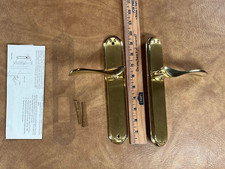 Pella Inactive Fixed Right Hand RH Handle Set for Hinged Door - Polished Brass