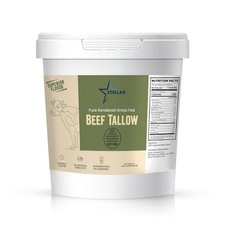 Beef Tallow - 100 Grass-Fed Finished - Good for Cooking, Food Grade - 5 LBS