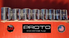  Proto Professional 38 Dr. Sae 8-pc Socket Set 716 To 78 12-point