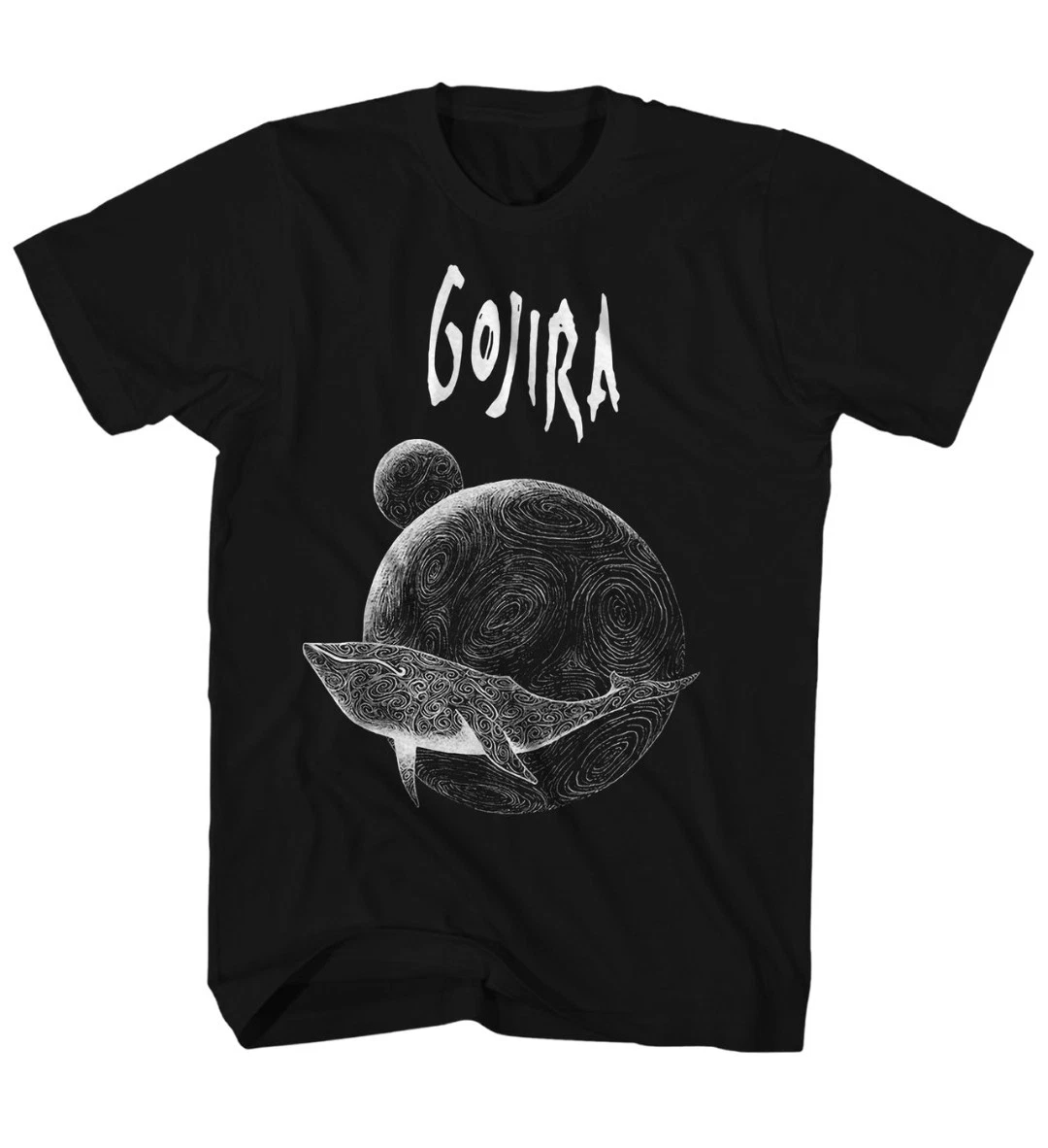 New Authentic Gojira Flying Whale From Mars to Sirius Black & White Band T-Shirt