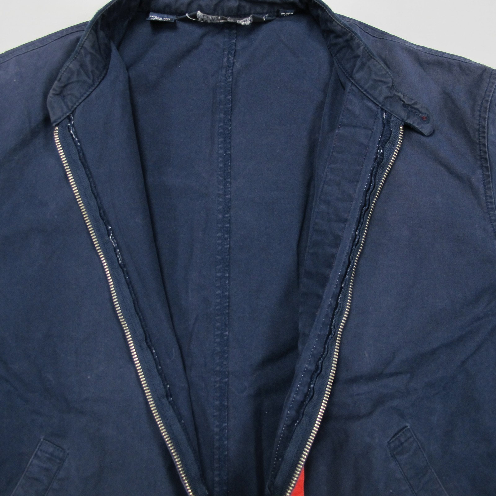 Vintage Polo Ralph Lauren Harrington Jacket Mens Large Navy Cafe Racer Stripe 90 thumbnail 16
