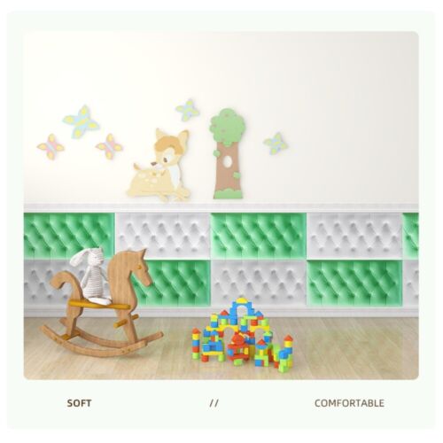 Anti-Collision Wallpaper Self-adhesive Soft Cushion Wall Mat Pad Kids Bedroom - Picture 4 of 31