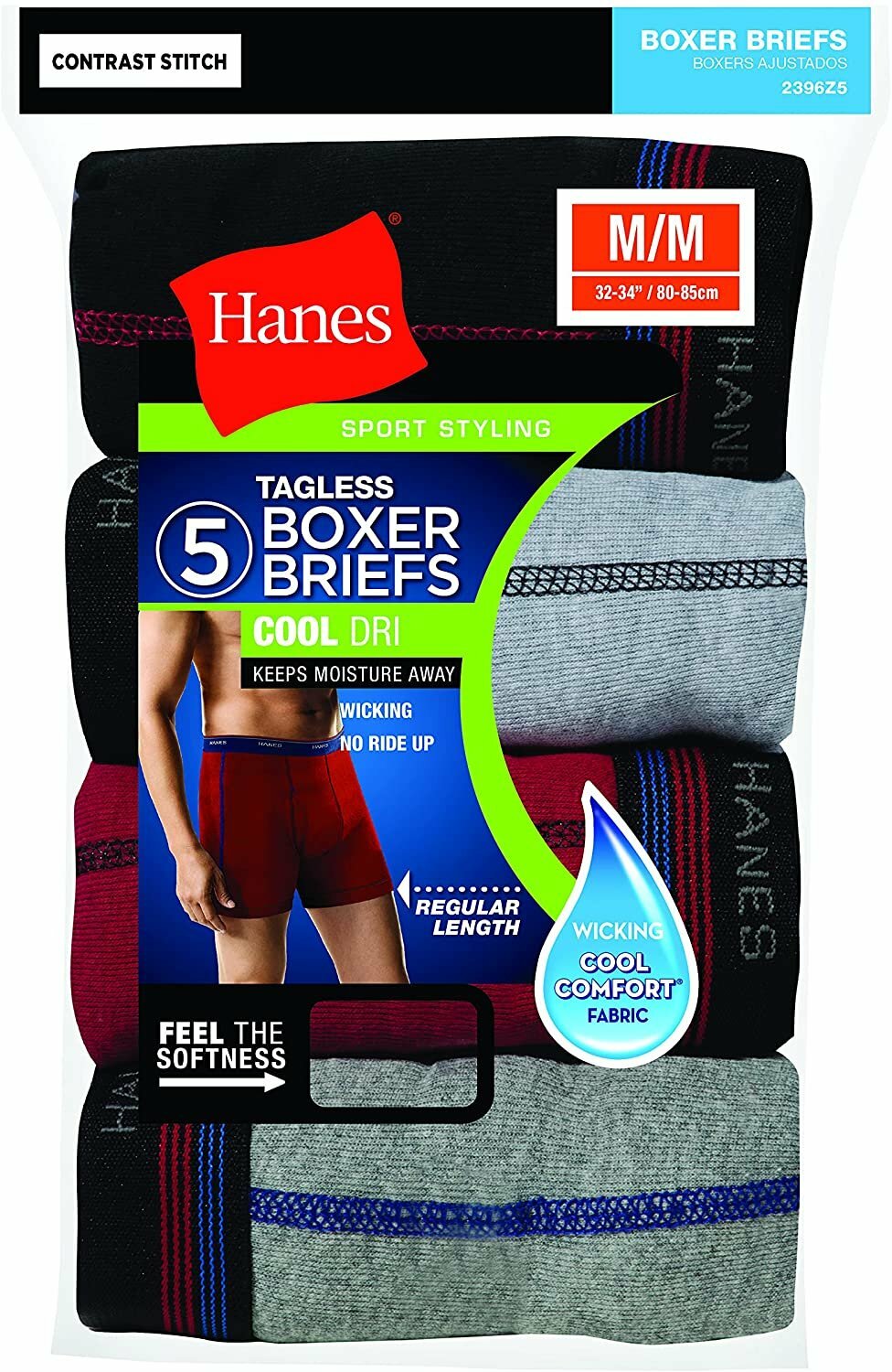 HOT Hanes Cool Dri Boxer Briefs Hanes Men's Tagless Cool Dri