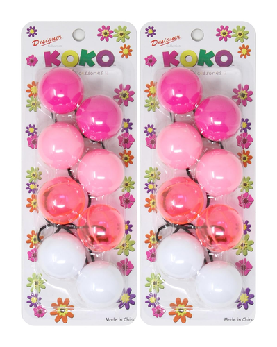 KOKO - Priemum 8 Stück X-LARGE Bubble Ball Haargummis. Gummibänder 32 mm Ball - Bild 10 von 12