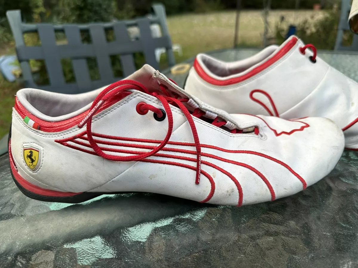 Future Cat M1 Puma Ferrari Men's White/ Red Driving Size 12 305298 eBay