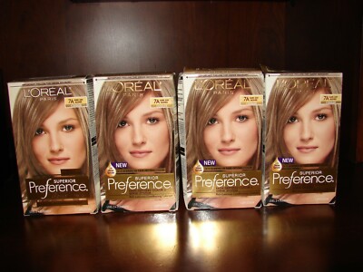 4 Loreal Preference Fade Defying Hair Color & Shine Kit 7 A 7A Dark Ash Blonde