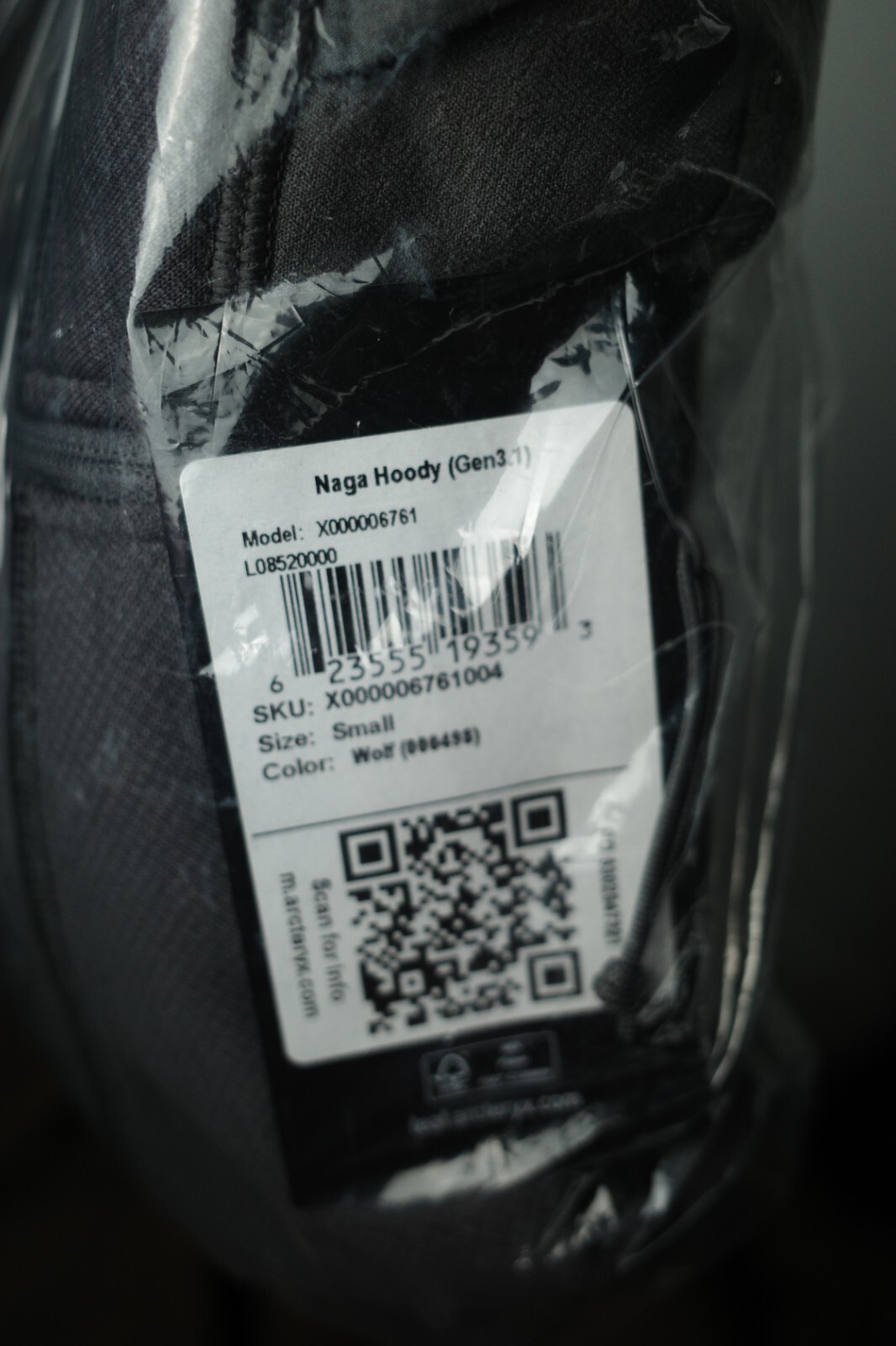 Arc'teryx LEAF Naga Felpa con cappuccio (GEN 3.1) Small