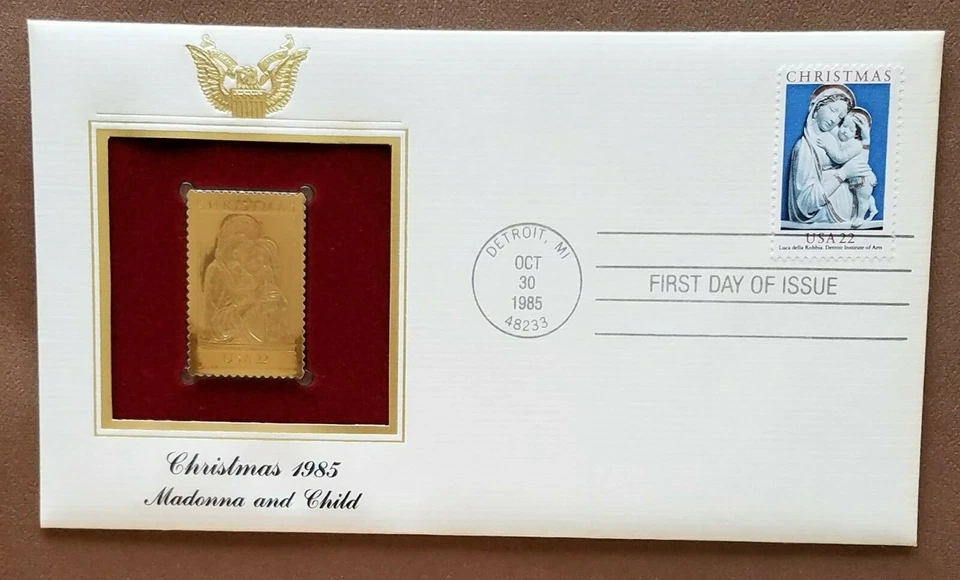 USA: (Four 1985) Extra Fine - FDC: w/ 22K gold replica. Retail value. $100.00 - Image 3 of 4