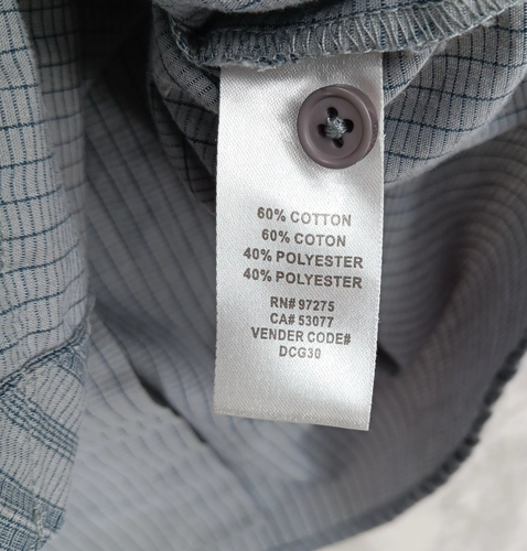 Fox Racing Shirt Mens XL 49" Chest Grey Cotton Poly Button Up Pocket Metal Fox - Picture 9 of 10