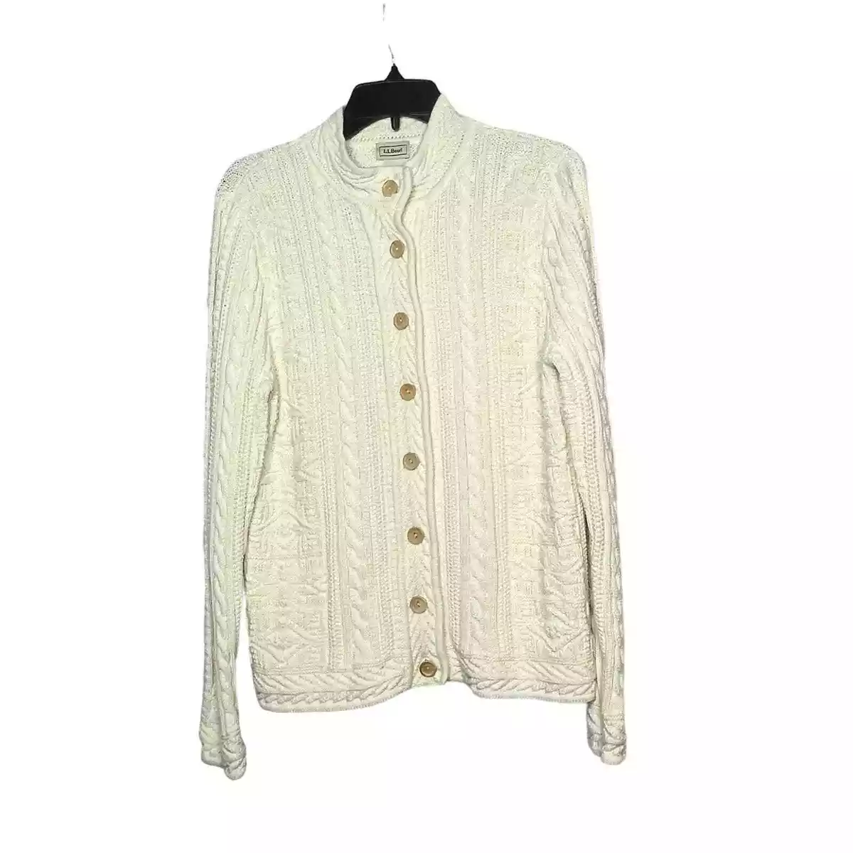 Ll bean hotsell cable knit cardigan
