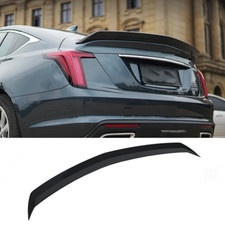 For Cadillac CT5 2022-2024 Rear Trunk Spoiler Wing Lip Trim Glossy Black ABS