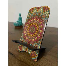 hand made phone stand hand made in south america pure wood.