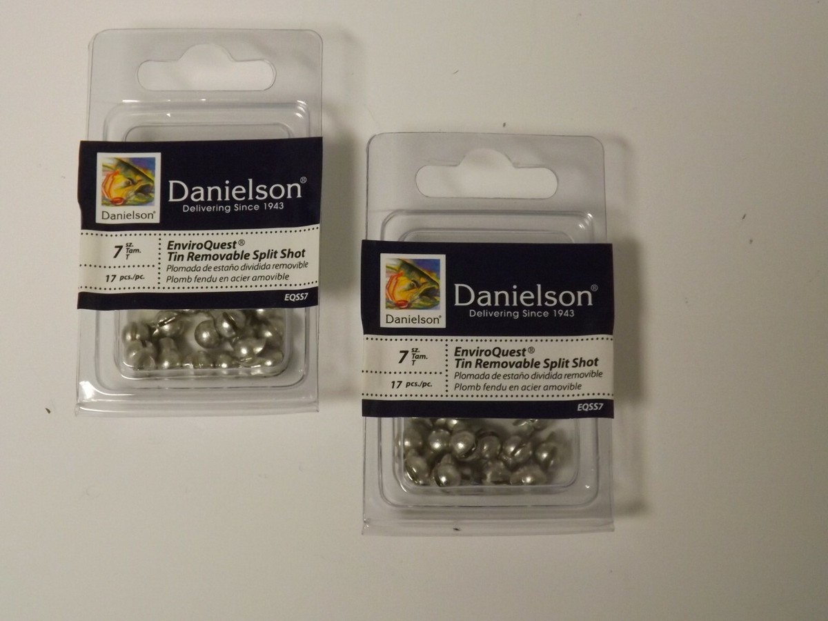 Danielson EnviroQuest Tin Removable Split-Shot Sinker Size packs of 17  each