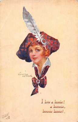 POSTKARTE GLAMOUR A WINSOME LASSIE WINIFRED WIMBUSH TUCK