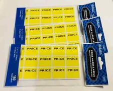 Yellow Price Mark Labels 3 packs (180/Pack) 540 Pricing Label Stickers