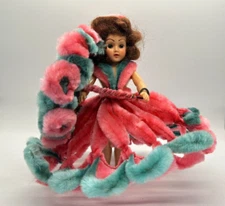 Vintage Girl Duchess Doll Co. Fuzzy Dress Classic Toys Children Kids Retro Pink