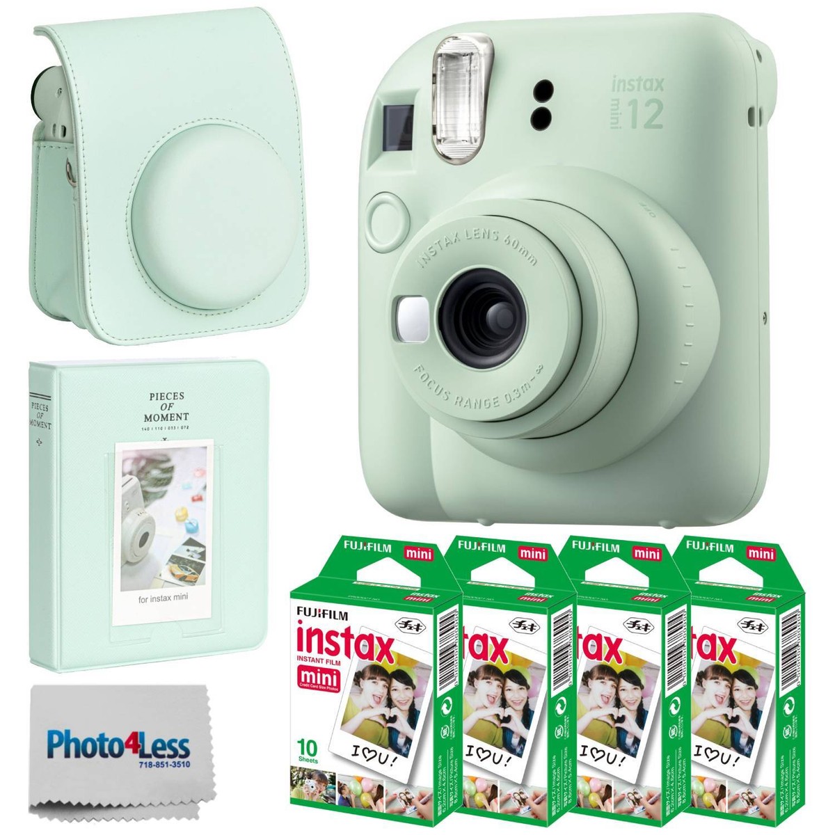 FUJIFILM INSTAX MINI 12 Instant Film Camera (Mint Green) +