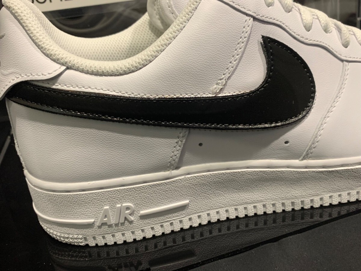Nike Air Force Low White (Black Custom Painted Swoosh) SC-#1W