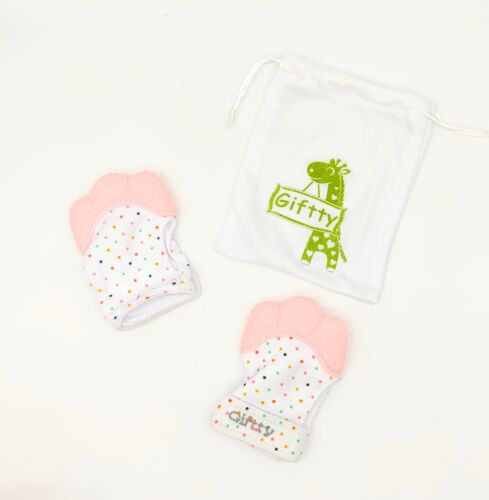 Nuby 100% Silicone Watermelon Fruit Teether Baby Teething Mittens, Pacifier Clip - Picture 7 of 9
