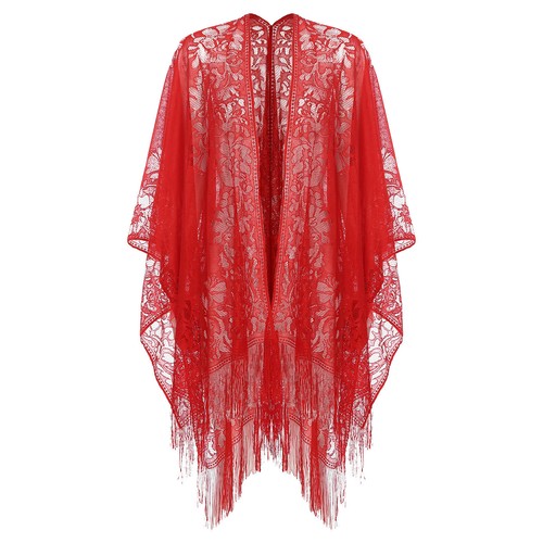 Damen-Cardigan-Kleid mit offenem Achselzucken vorne Urlaubstuch elegant Bolero Herbst Cardigan - Bild 26 von 51