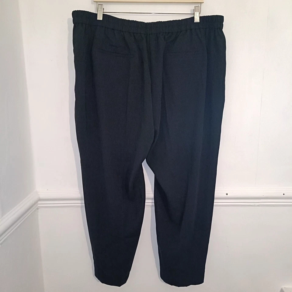J Crew Mercantile Womens Trousers BNWT Black Size UK 20 Pull on Crop High Waist - Image 2 of 4