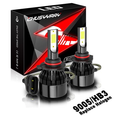 2-Sides 9005 HB3 LED Headlight Bulbs High Beam 6000K Bright White Conversion Kit