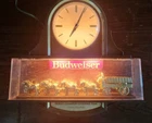 Vintage Budweiser Light & Clock Sign - World's Champion Clydesdale Team