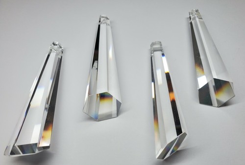 61x14mm Asfour Kristallklar 6-seitig abgestuft Prisma Sonnenfänger Anhänger-Set/2 - Bild 8 von 8
