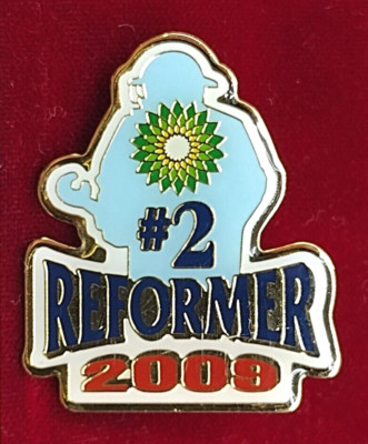 Beyond Petroleum Lapel Pin BP #2 Reformer 2009 Oil Petrol Gasoline Hat Pin Badge