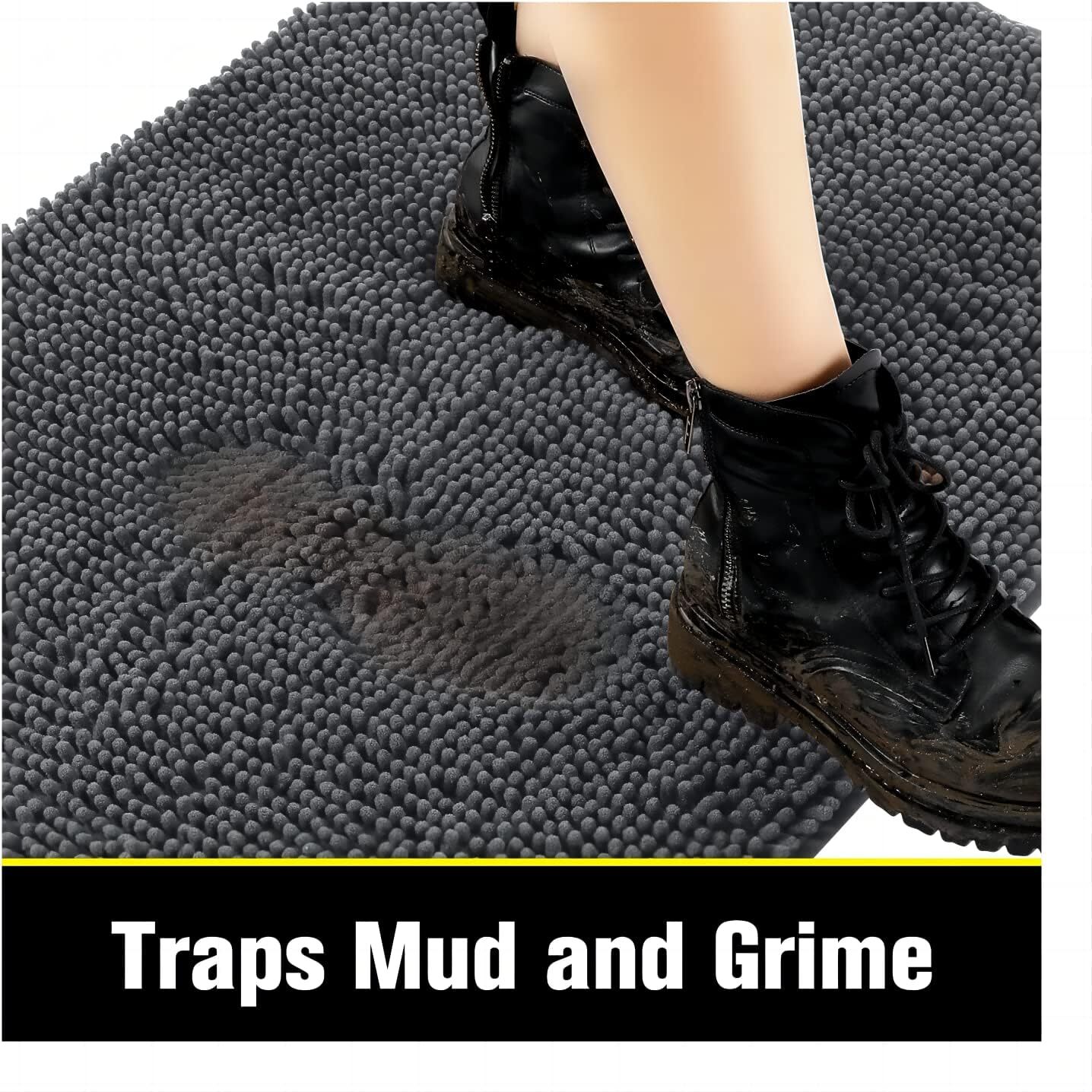 Grey Soft Microfibre Pet Dog Puppy Cat Mat Bed Doormat Absorbant Muddy