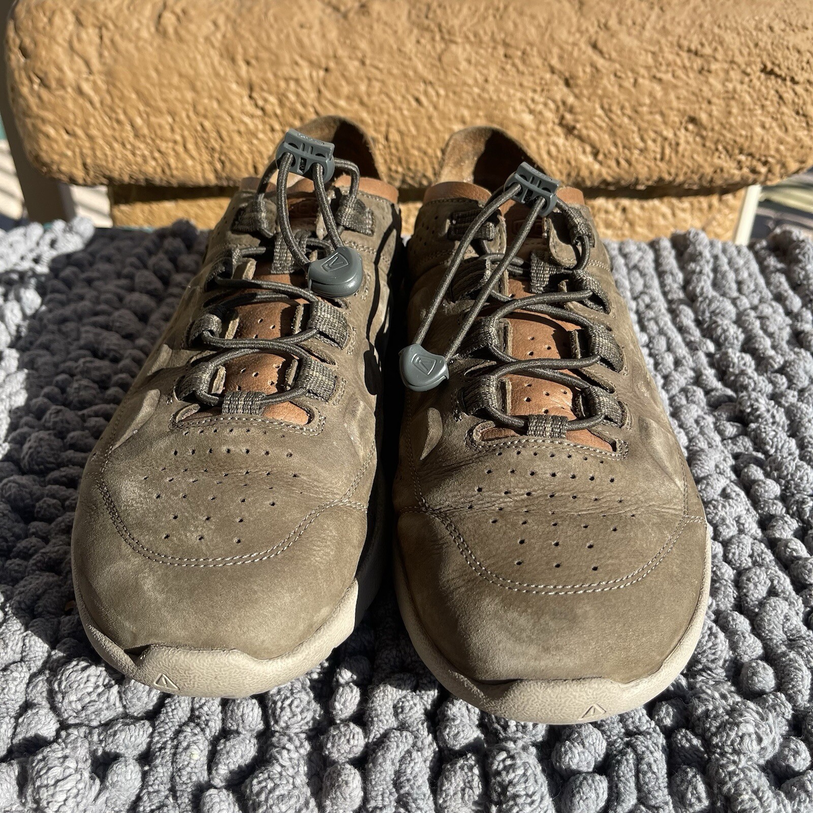 Scarpe Keen Highland da uomo 8 5 in pelle verde sneakers da trekking stringate outdoor