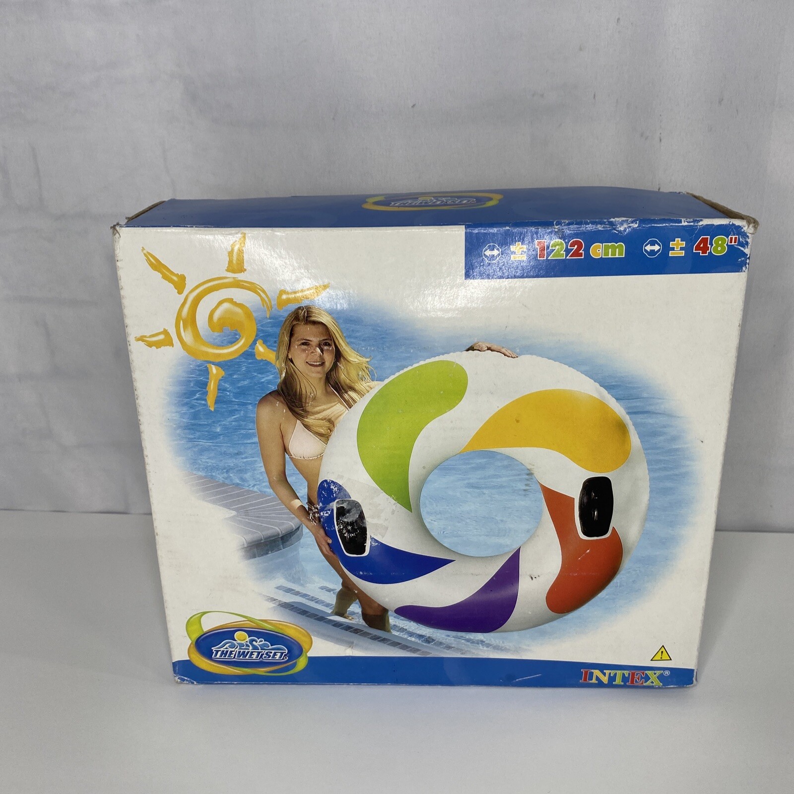 Intex Color Whirl Piscina Tubo Flotador Con Mango 48&Quot; Nuevo En Caja