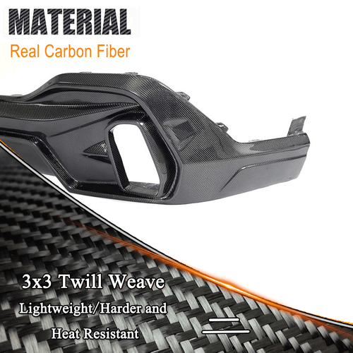 Difusor trasero de carbono alerón trasero con embellecedores de escape para paquete BMW X6 G06 M - Imagen 7 de 13